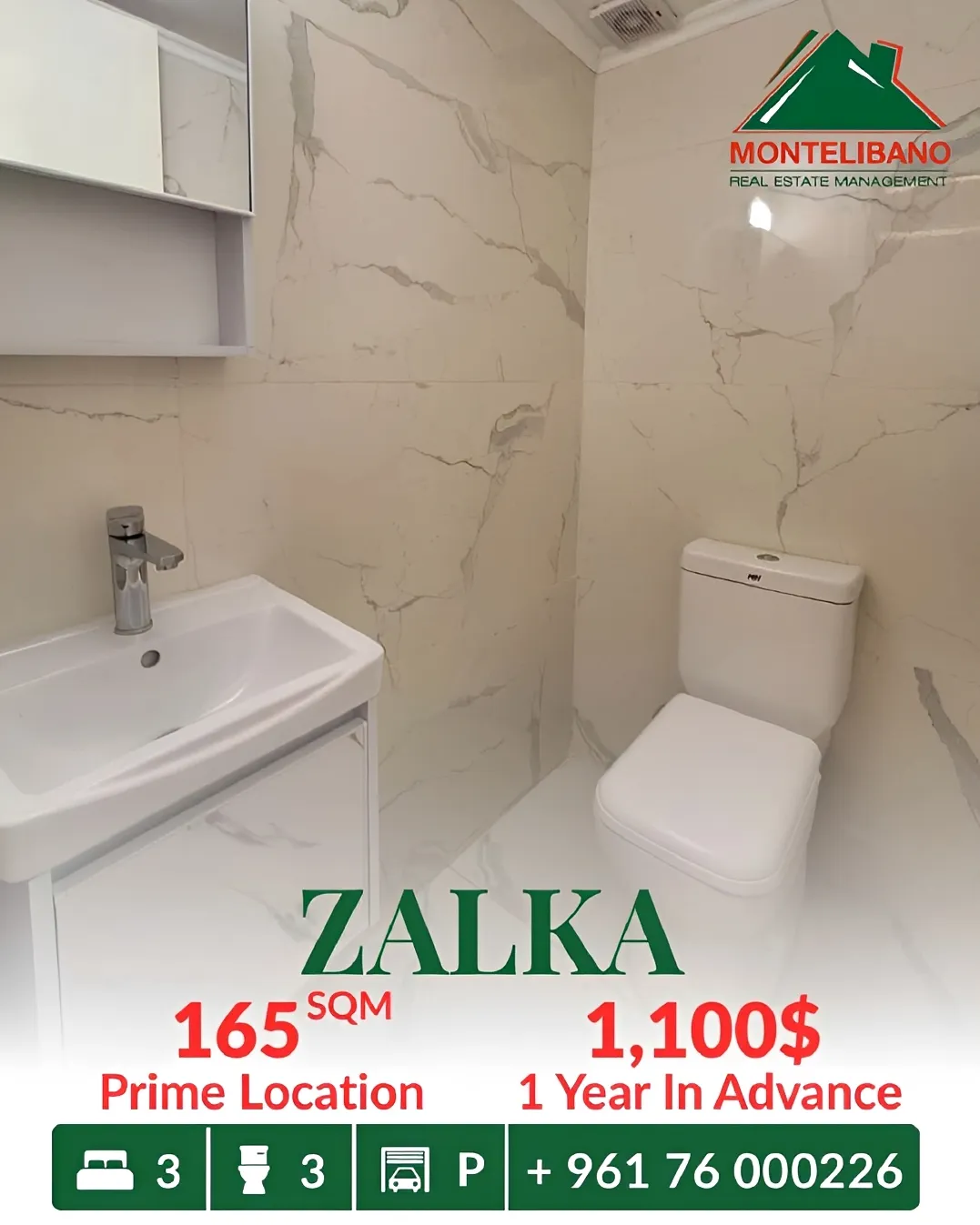 Apartment for rent in Zalqa, Lebanon