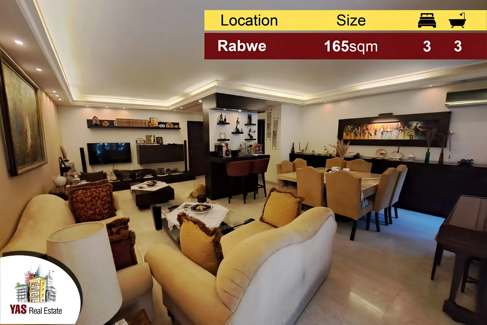 Apartment for Sale in Rabweh - 3 bed, 3 bath