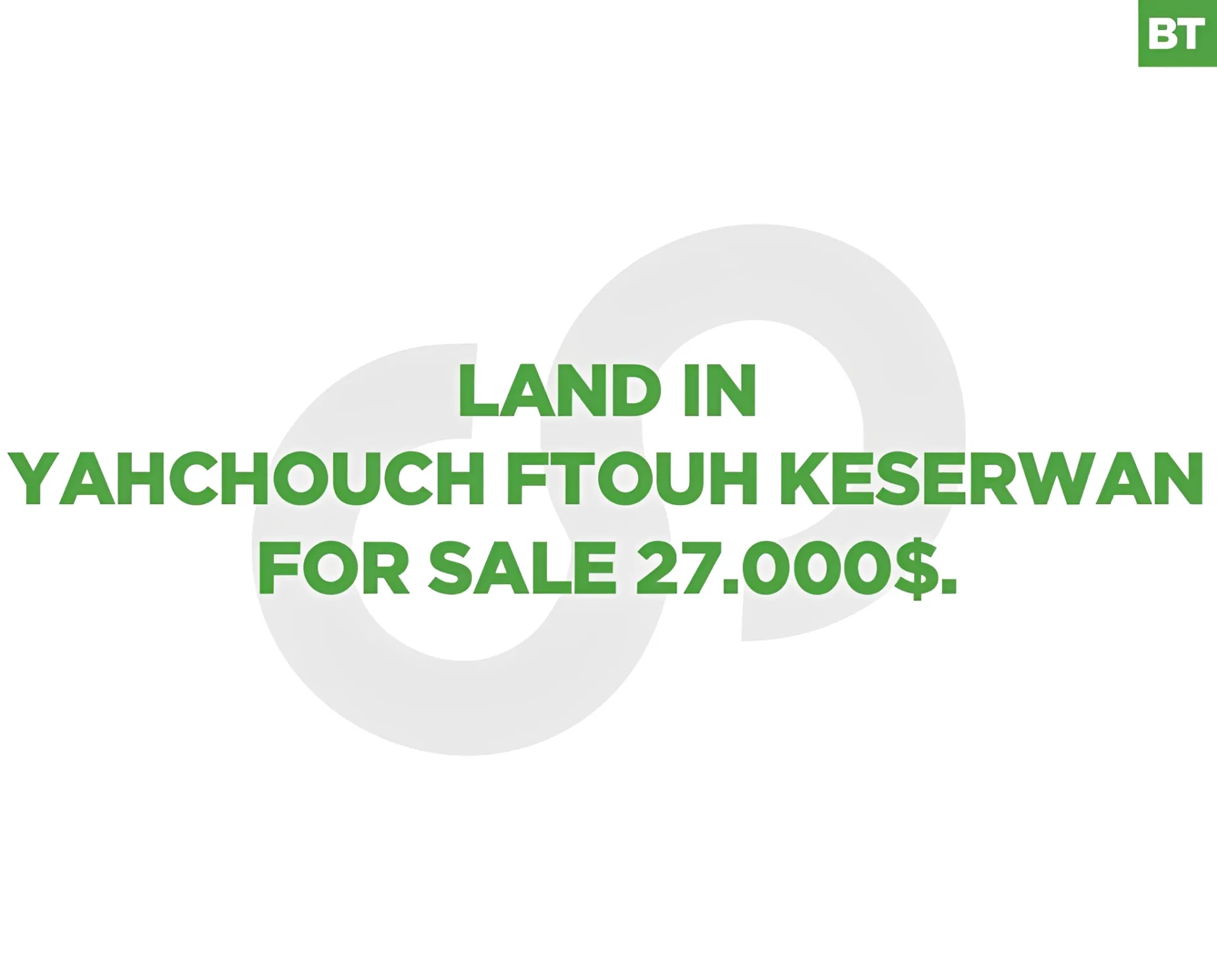 Land for Sale in Yahchouch, Lebanon