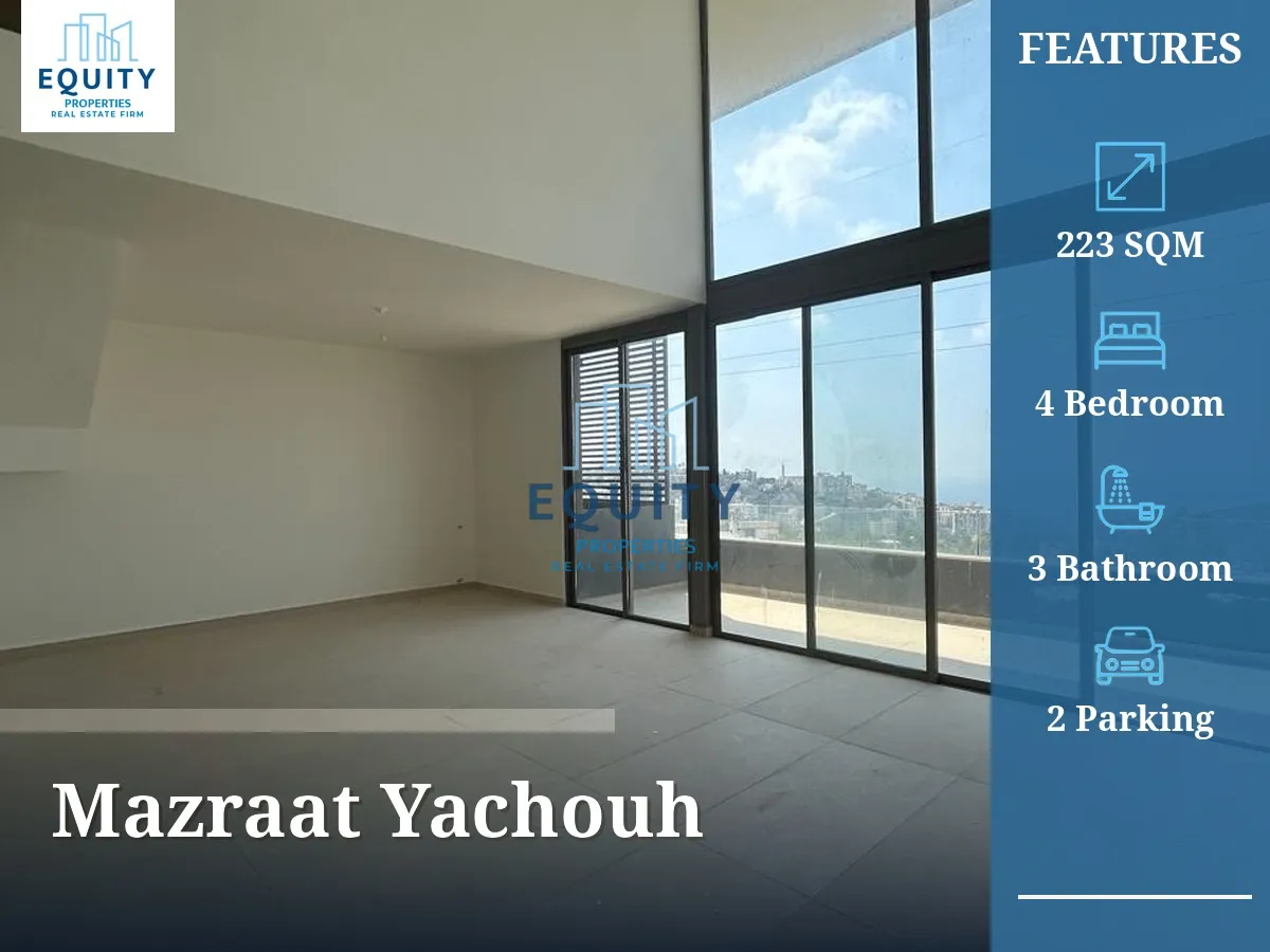Apartment for sale in Mazraat Yachouh - 4 bed, 3 bath