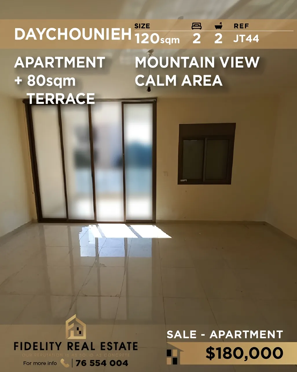 Apartment for sale in Daychounieh, Lebanon - 2 bed, 2 bath