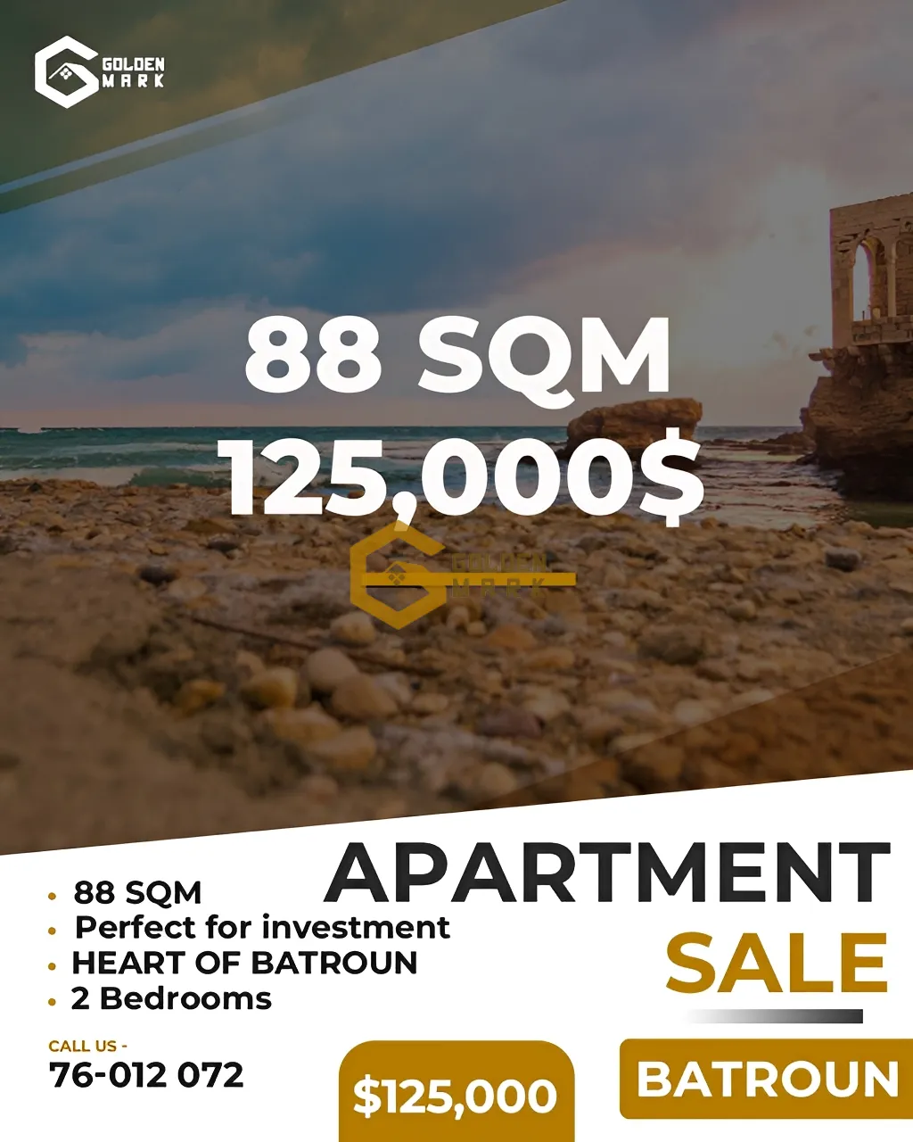 Apartment for Sale in Batroun - 2 bed, 2 bath
