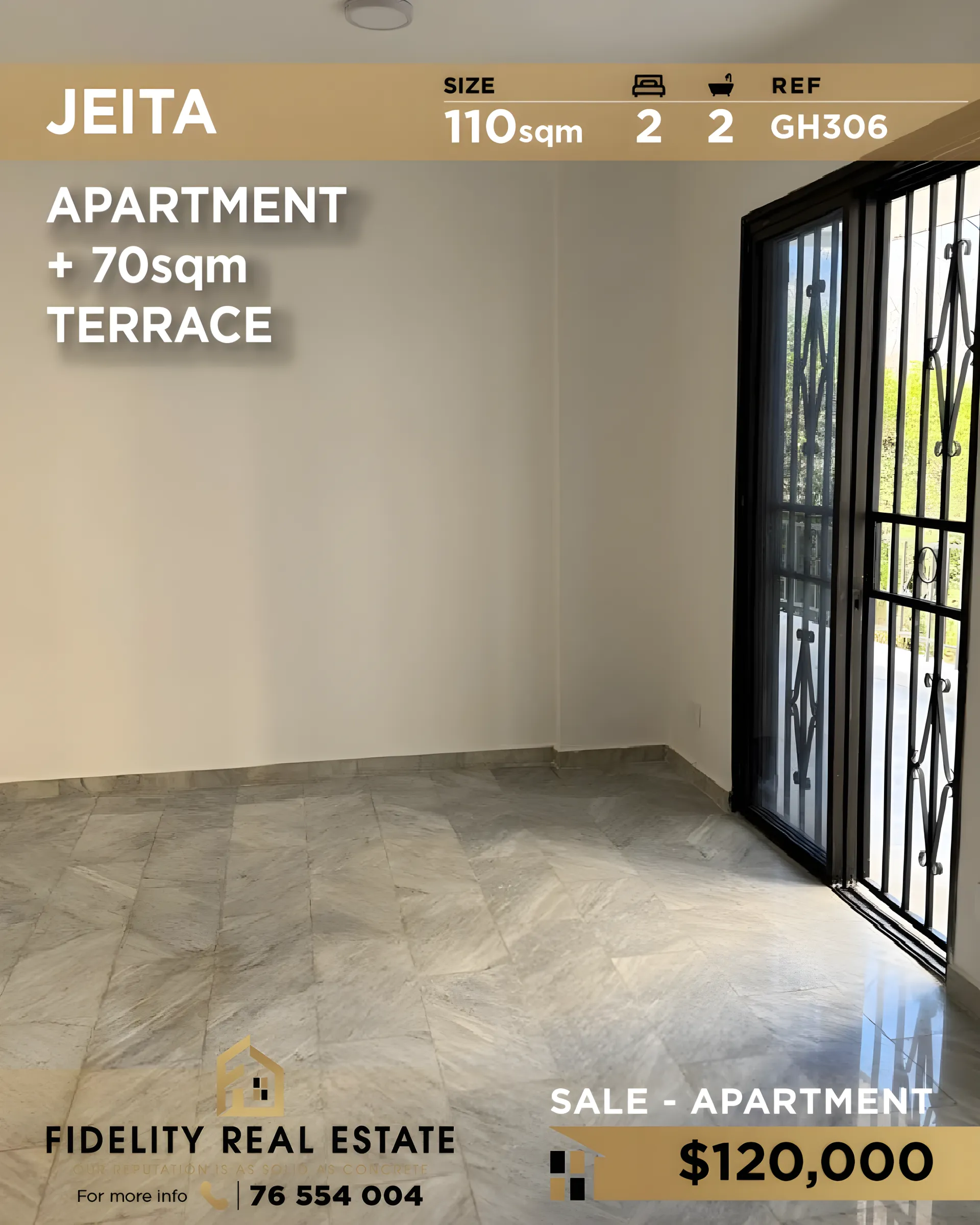 Apartment for sale in Jeita, Lebanon - 2 bed, 2 bath