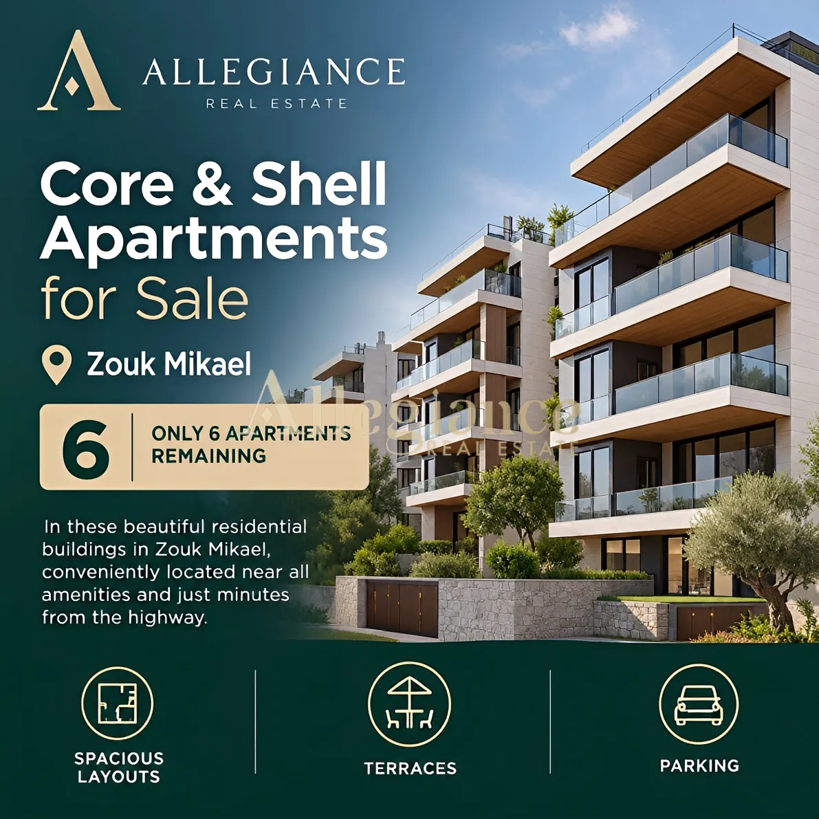 Apartment for sale in Zouk Mikael