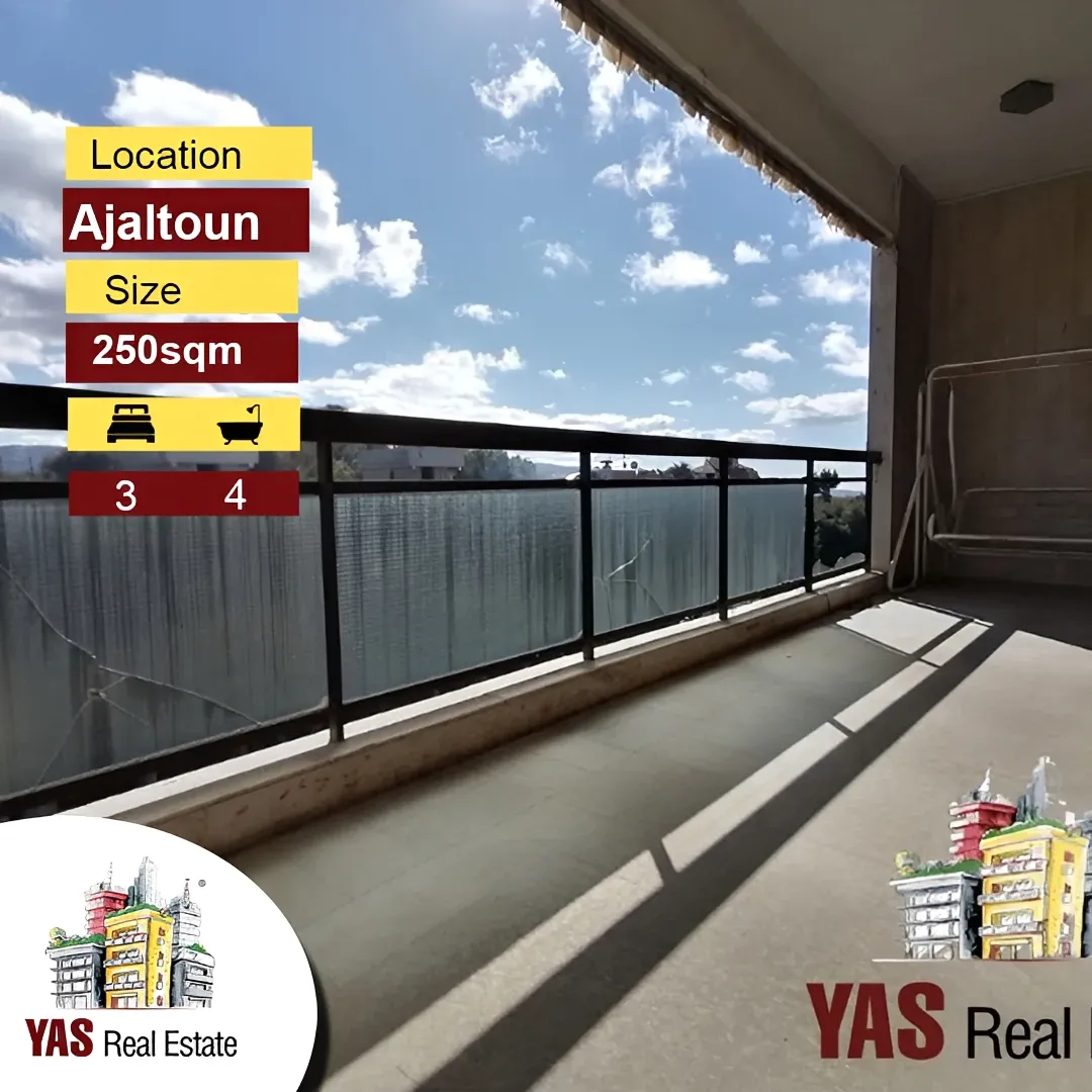 Apartment for Sale in Ajaltoun - 3 bed, 4 bath