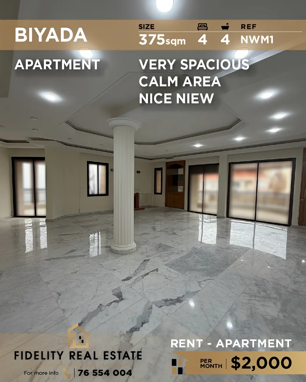 Apartment for rent in Bayada, Rabieh - 4 bed, 4 bath