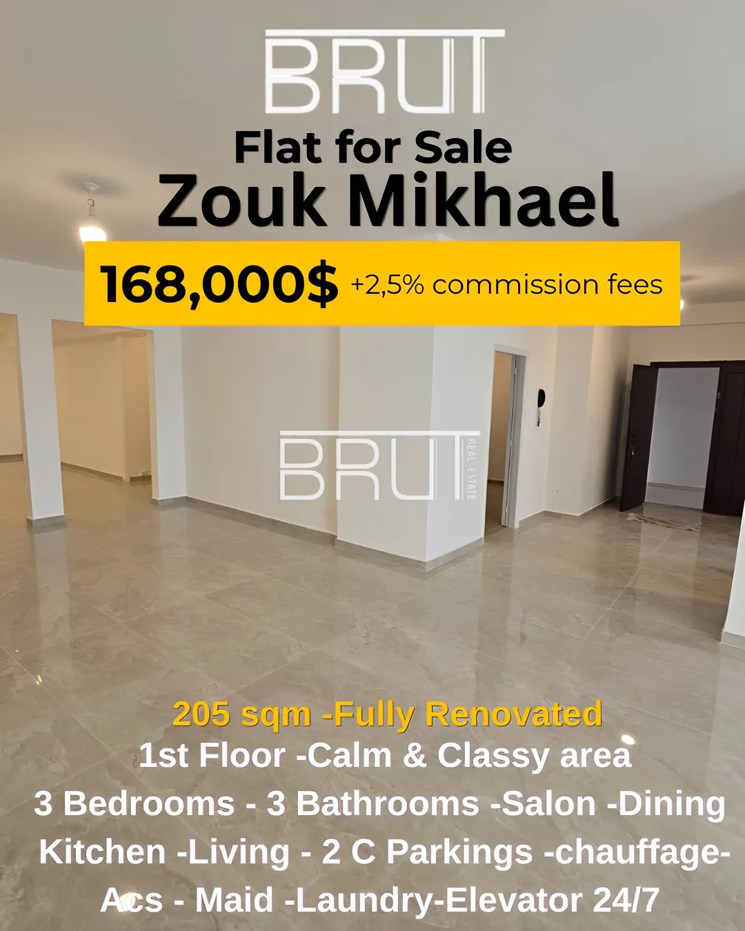 Apartment for sale in Zouk mikael, lebanon