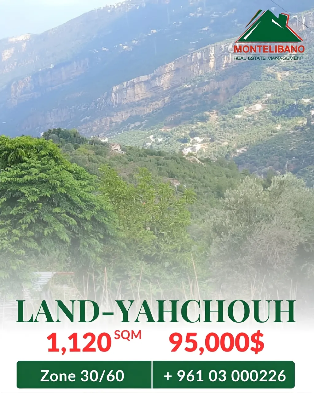 Residential Land for sale in Yahchouch, Lebanon