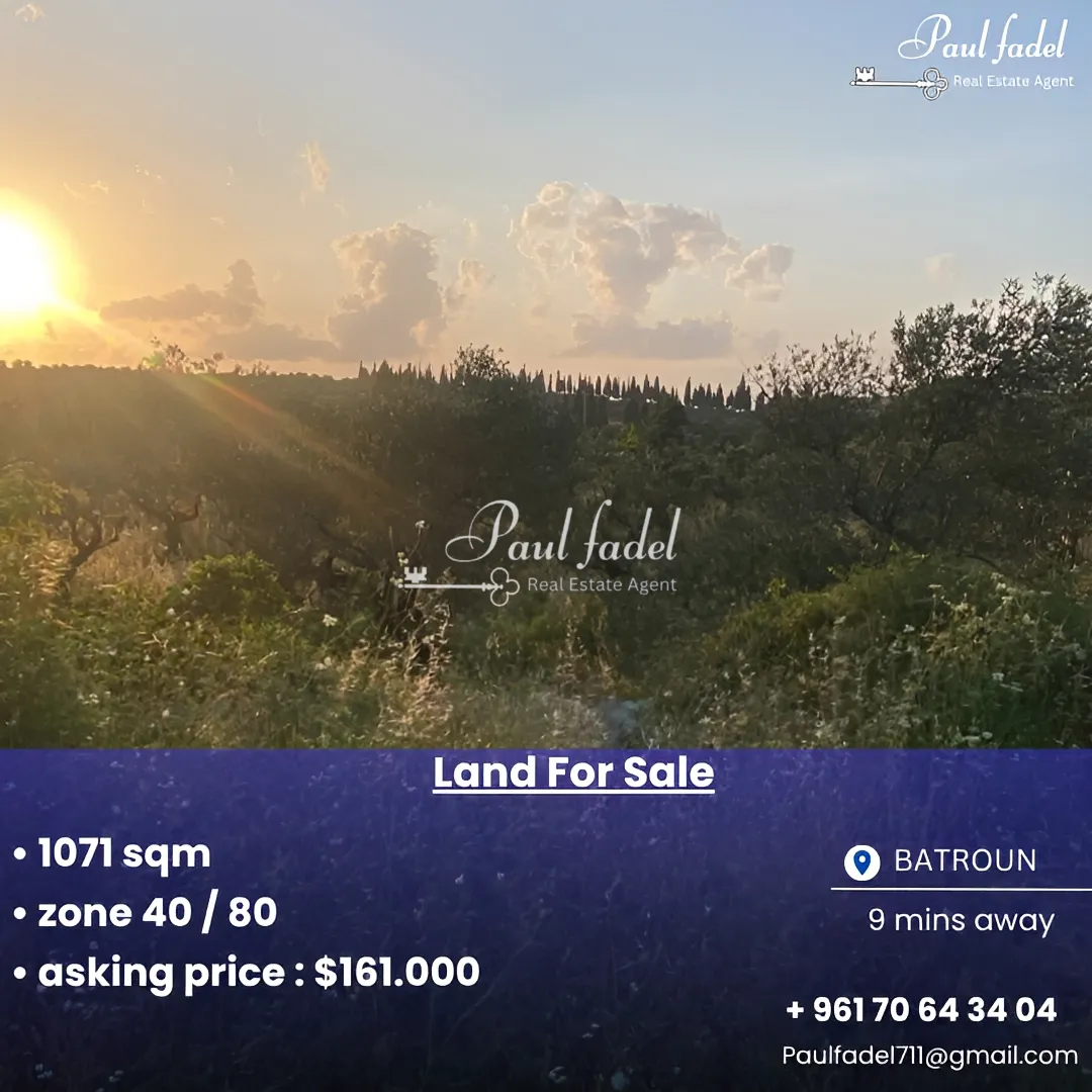 Land for sale in Batroun, lebanon