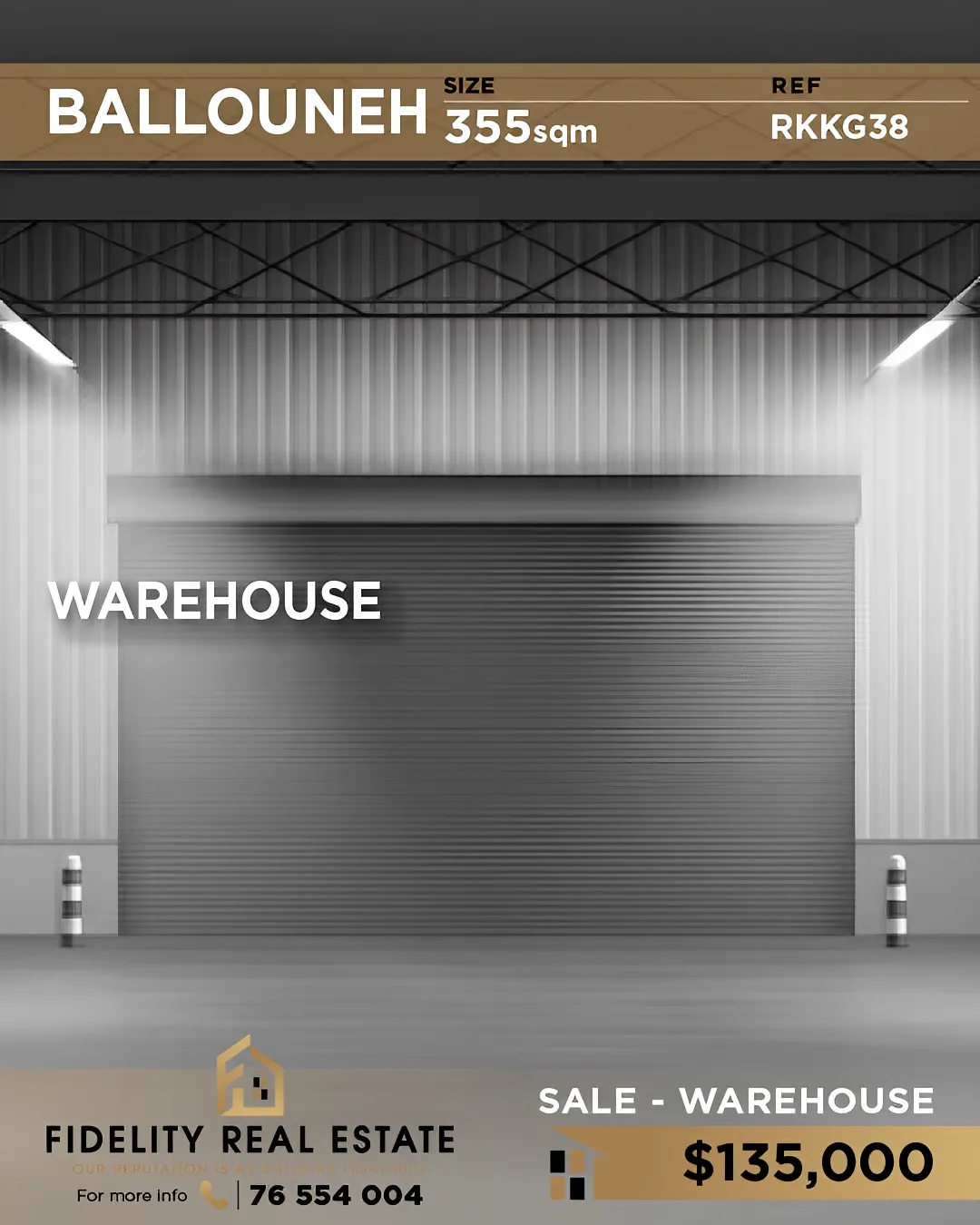 Warehouse for sale in Ballouneh, Lebanon