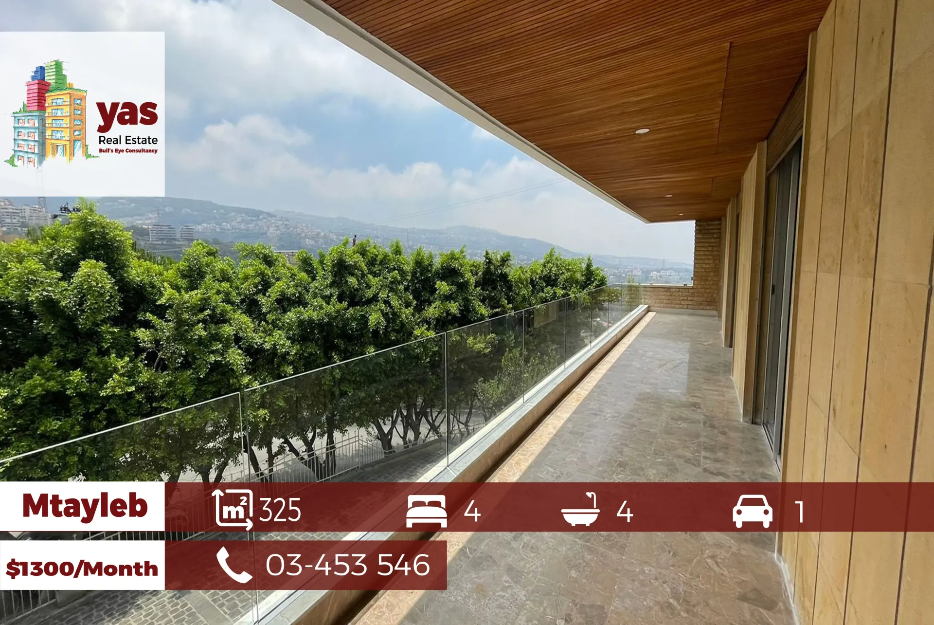 Apartment for Rent in Mtaileb - 4 bed, 4 bath