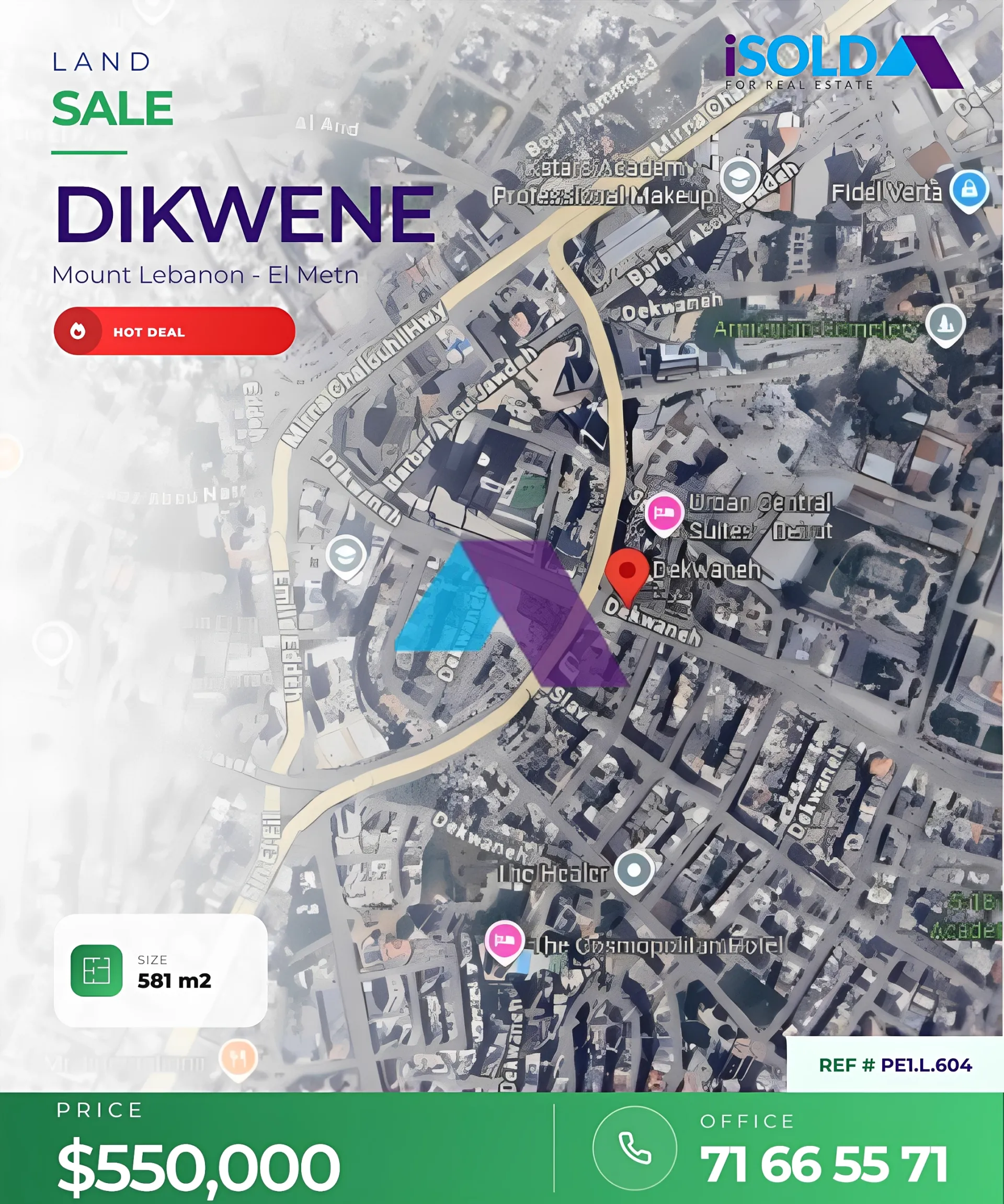 Land for Sale in Dekwaneh