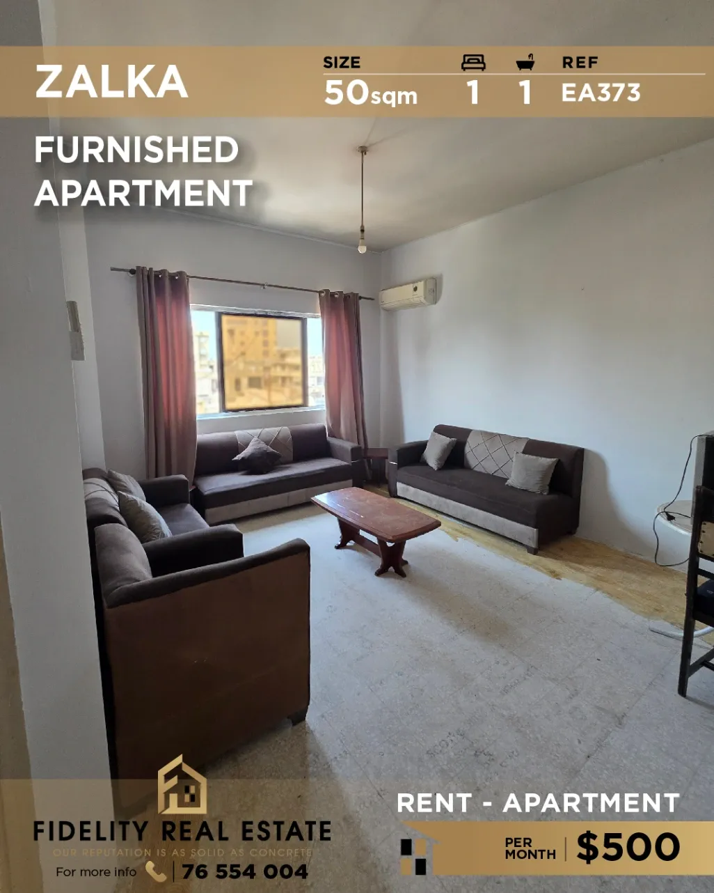 Apartment for rent in Zalqa, Lebanon - 1 bed, 1 bath