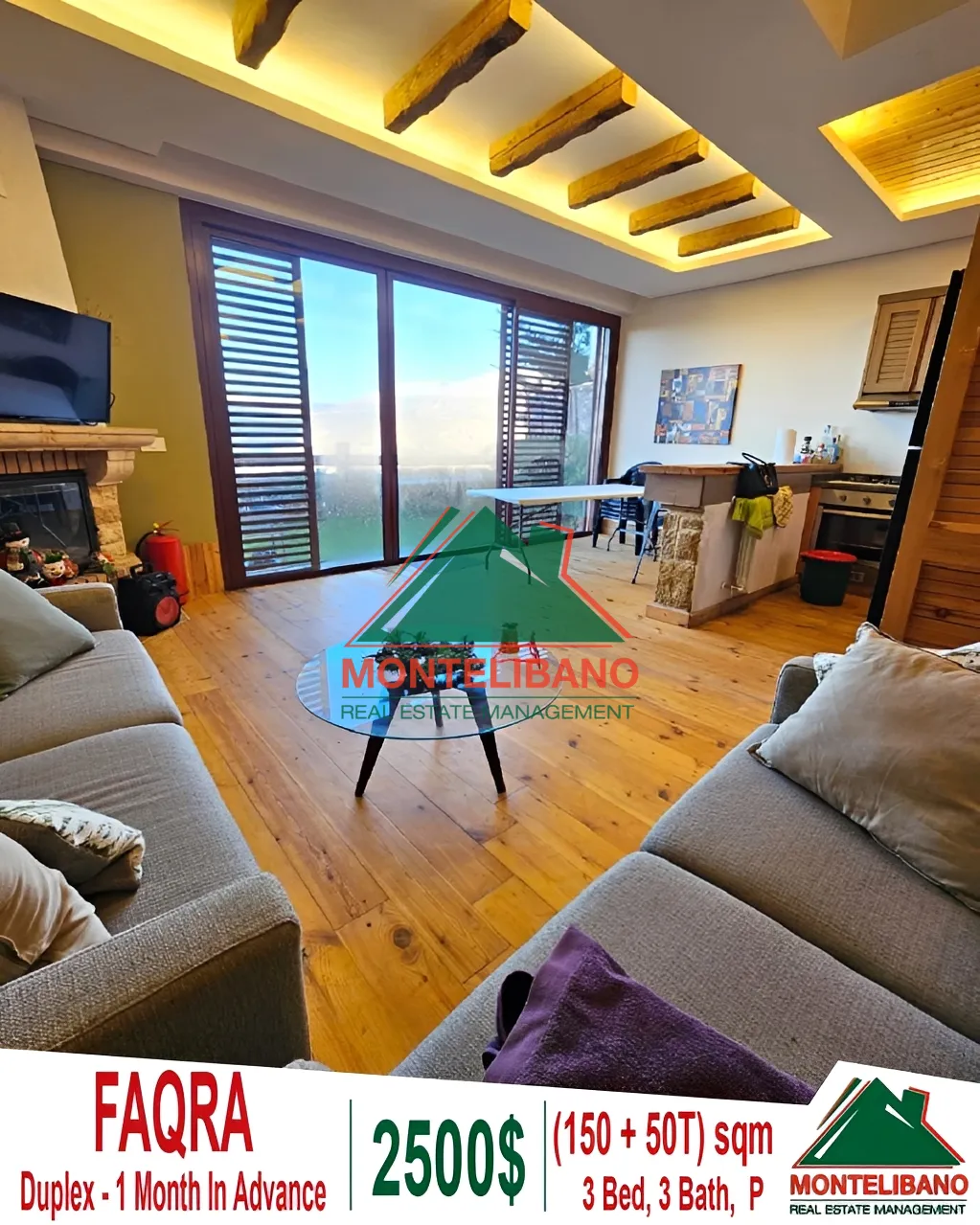 Duplex for rent in Faqra, Lebanon