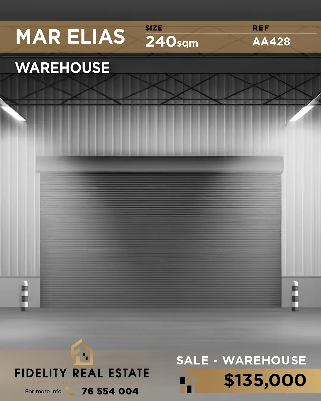 Warehouse for sale in Mar Elias, Beirut