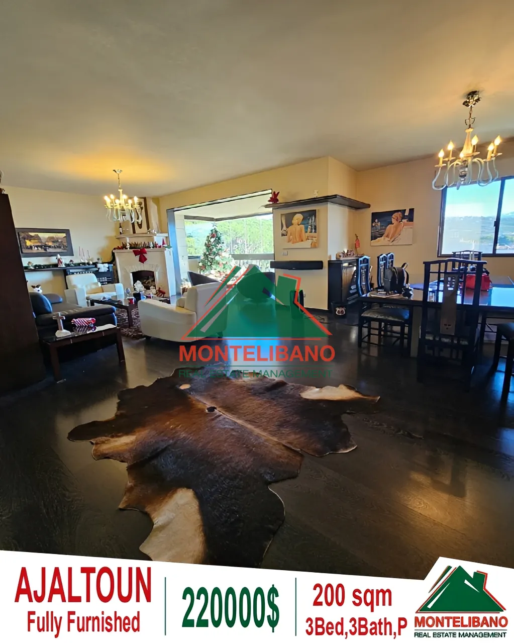 Apartment for Sale in Ajaltoun, Lebanon - 3 bed, 3 bath