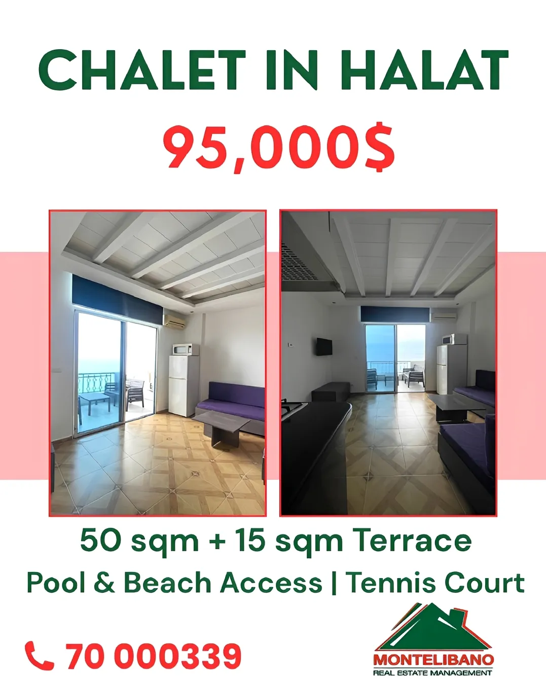 Chalet for sale in Halat, Lebanon - 1 bed, 1 bath