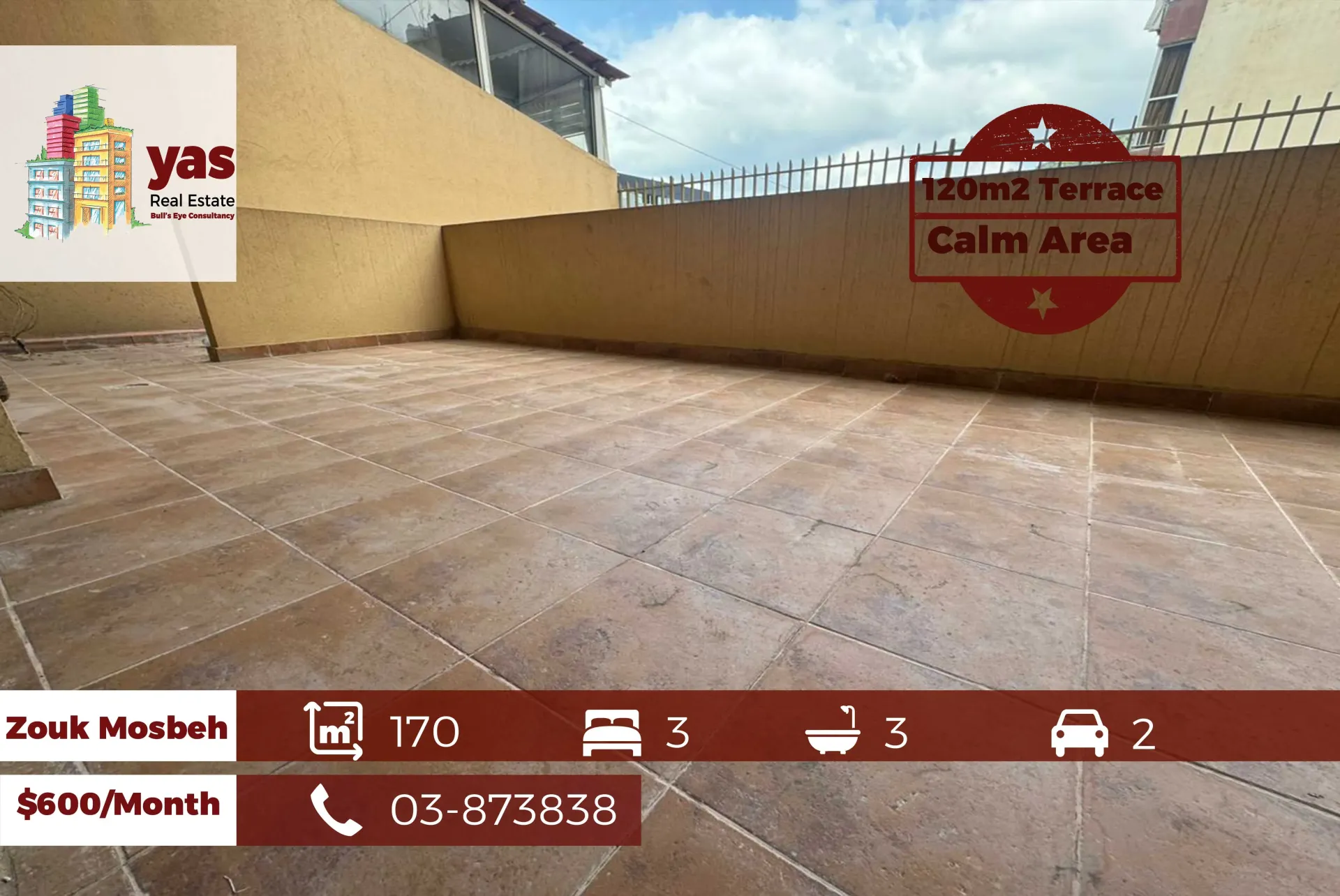 Apartment for Rent in Zouk Mosbeh