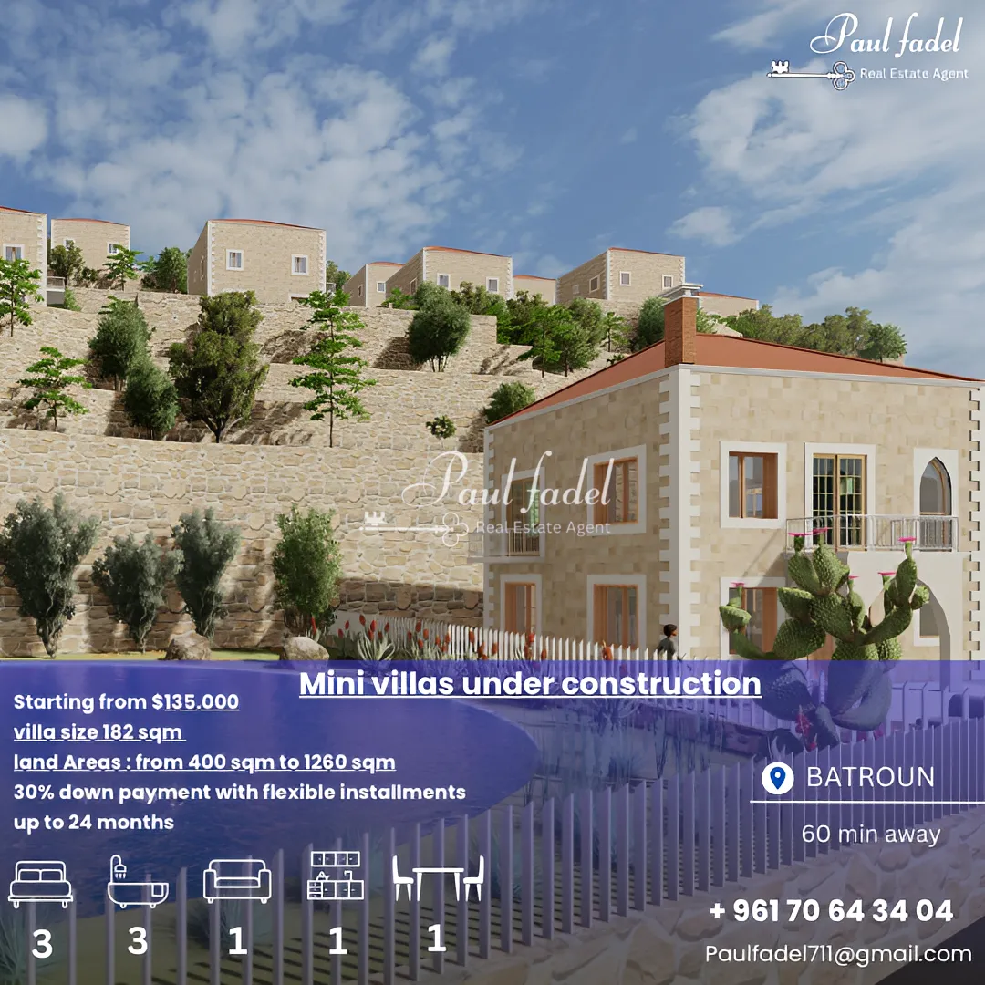 Villa for sale in Batroun, lebanon