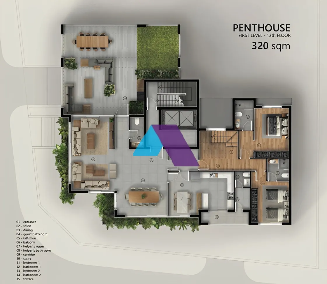 Apartment for Sale in Achrafieh - 2 bed, 2 bath