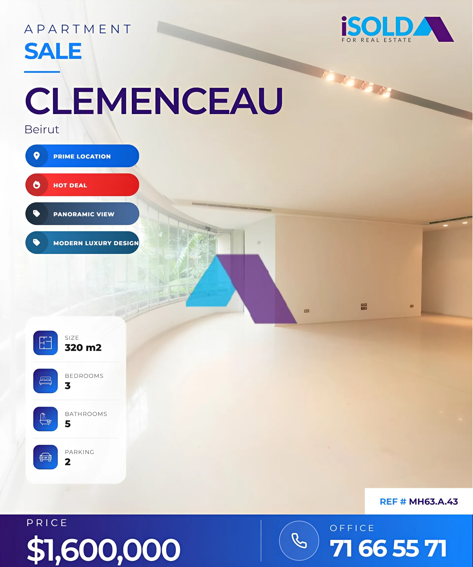 Apartment for Sale in Clemenceau