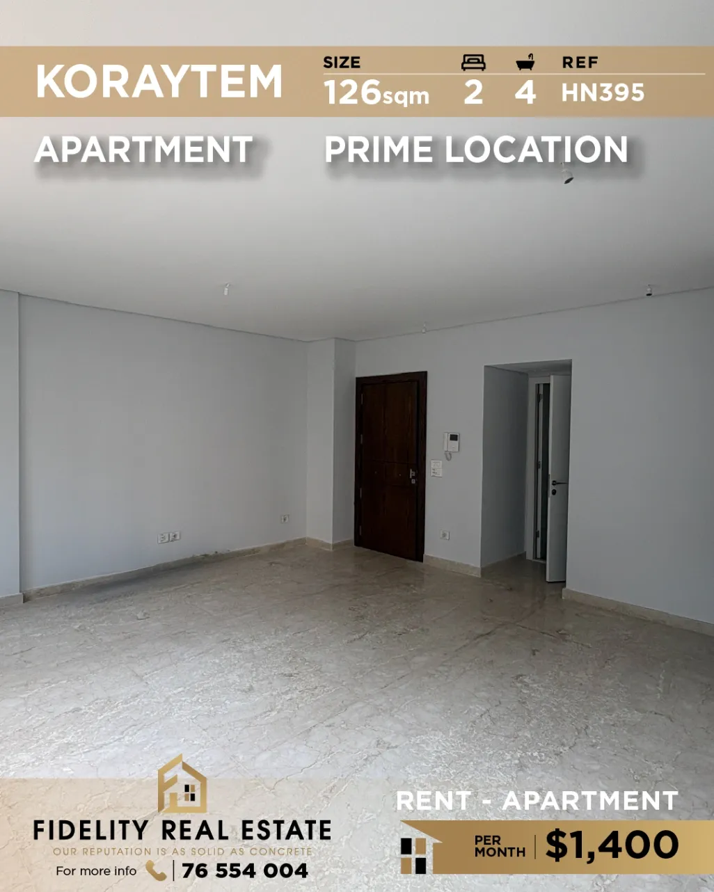 Apartment for rent in Kraytem, Beirut, Lebanon