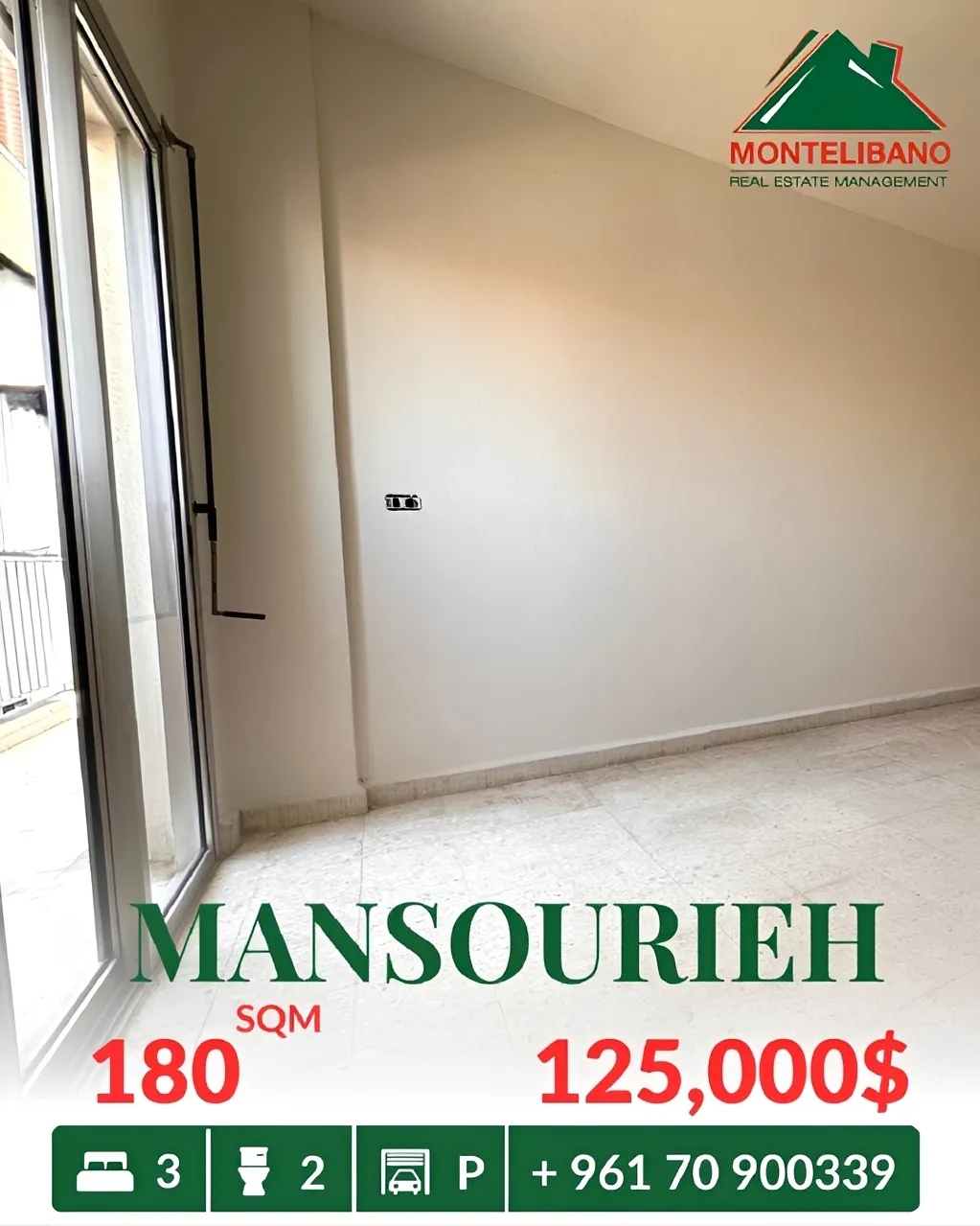 Apartment for sale in Mansourieh, Lebanon