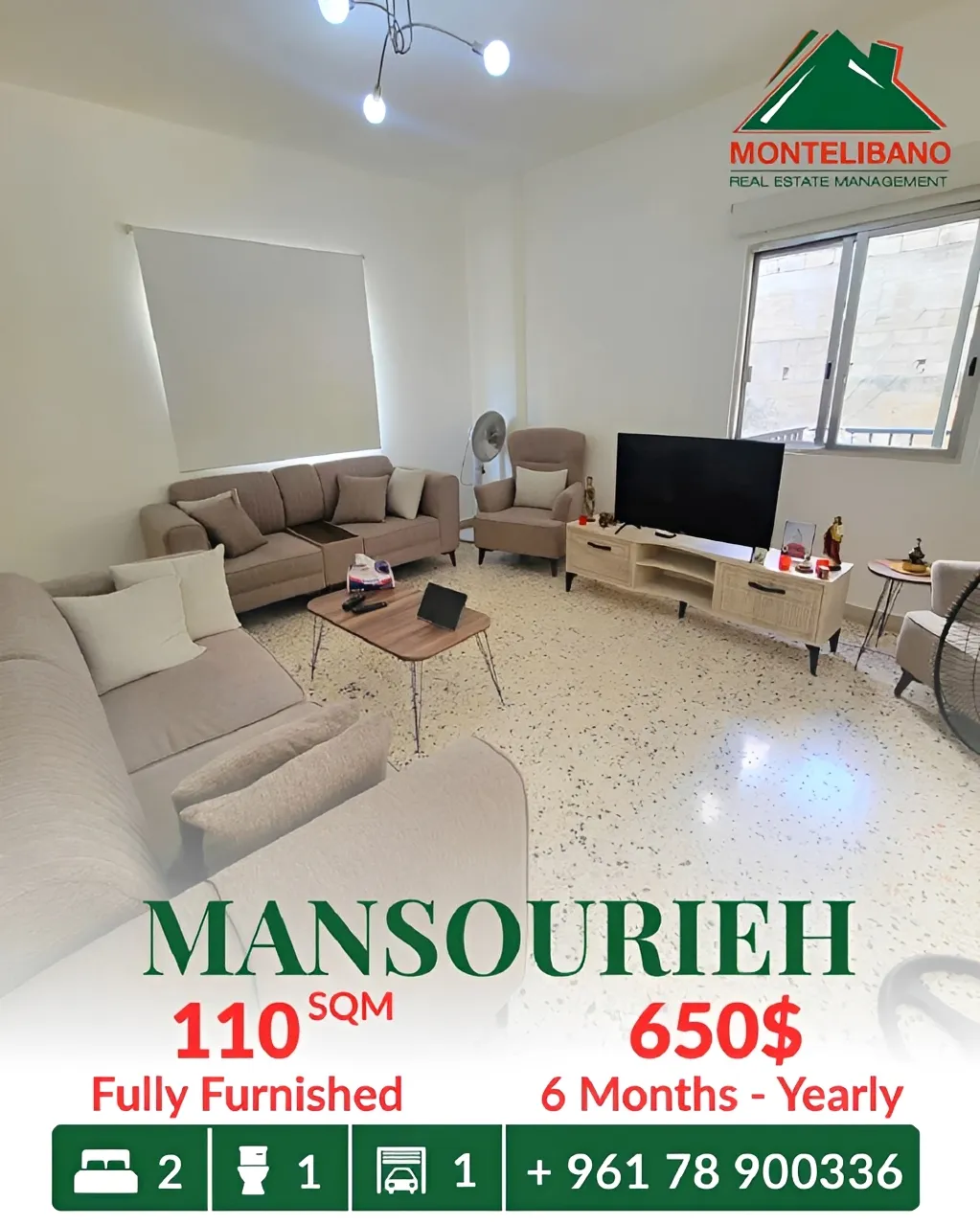Apartment for rent in Mansourieh, Lebanon