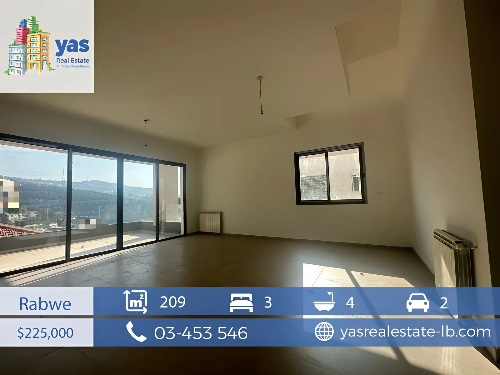 Apartment for Sale in Rabweh - 3 bed, 4 bath