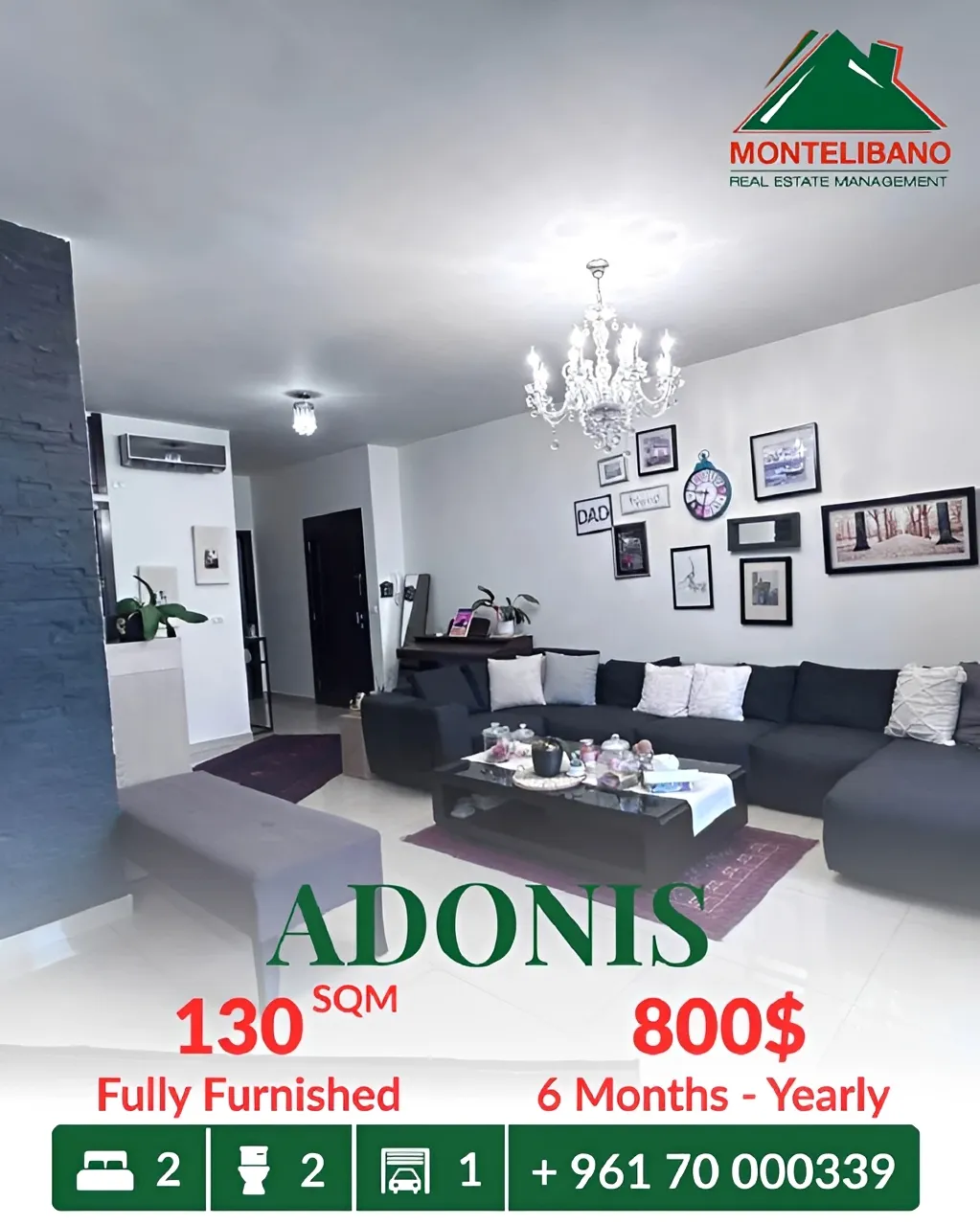 Apartment for rent in Adonis, Lebanon