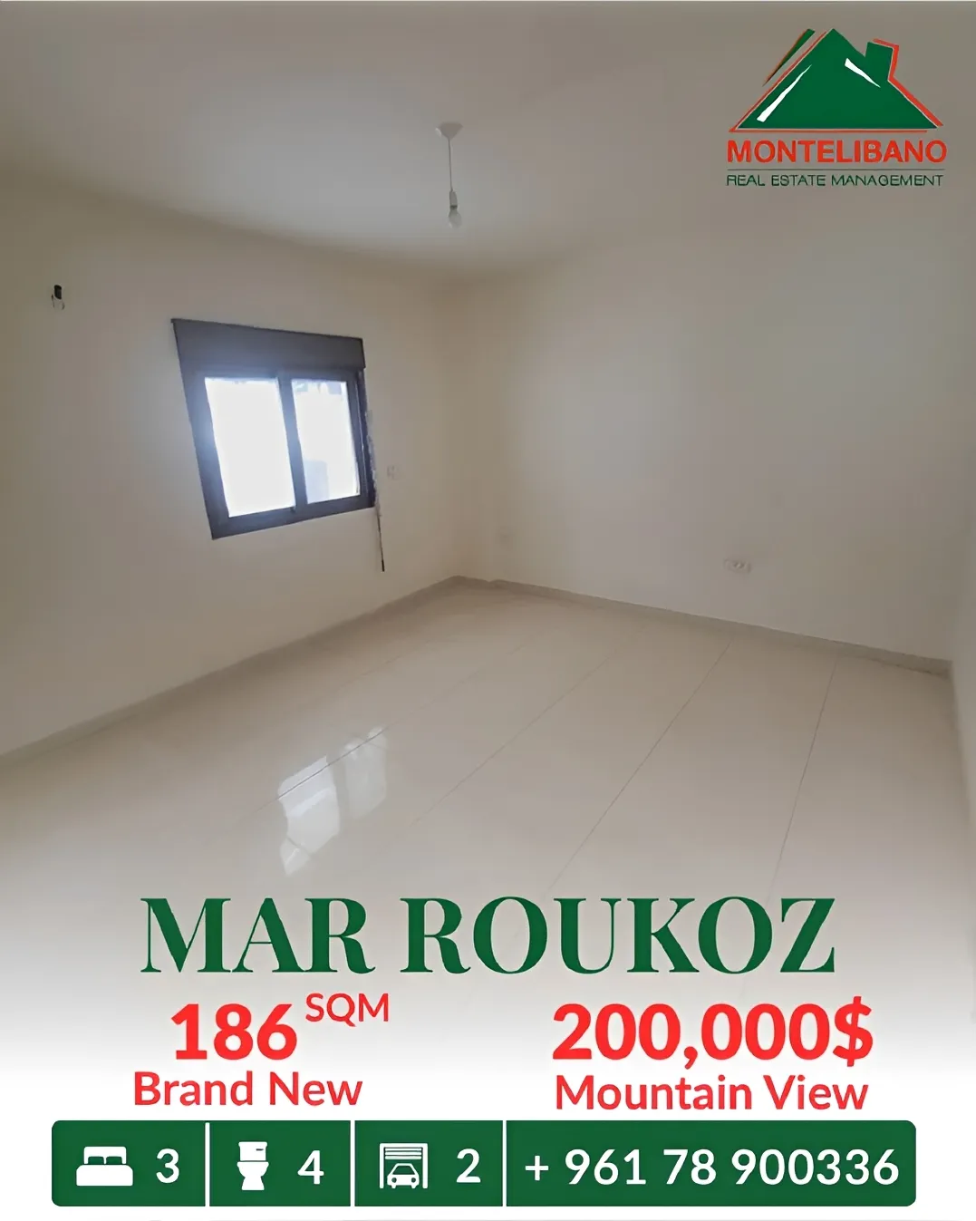 Apartment for sale in Mar Roukoz, Lebanon