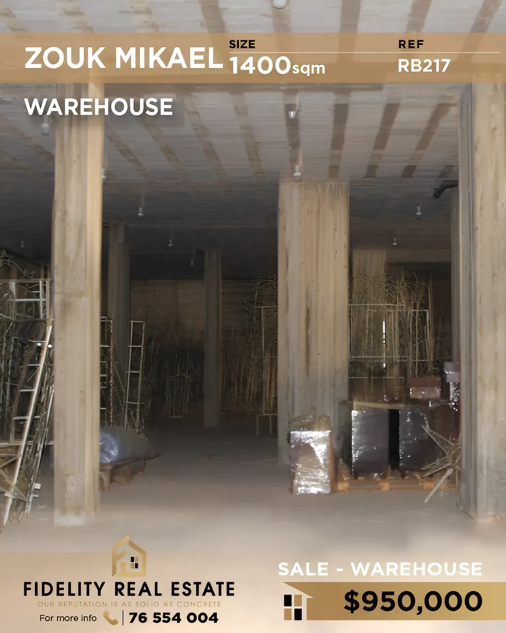 Warehouse for Sale in Zouk Mikael, Lebanon