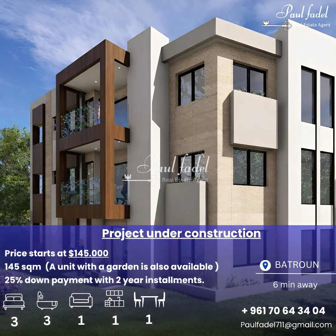 Apartment for sale in Batroun, lebanon