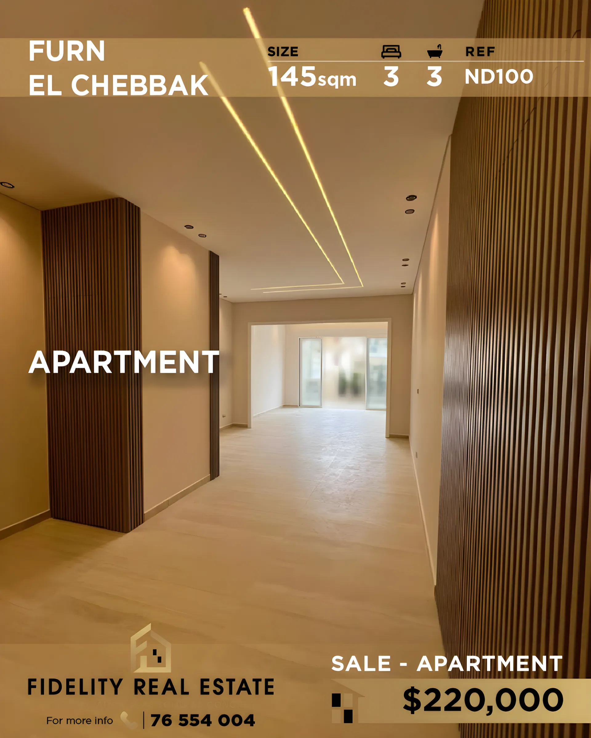 Apartment for sale in Furn El Chebak, Bayrut, Lebanon - 3 bed, 3 bath