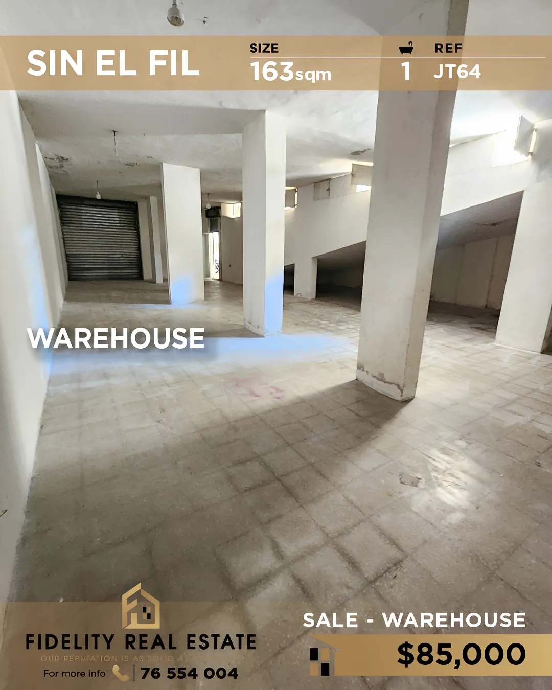 Warehouse for sale in Sin El Fil, Lebanon