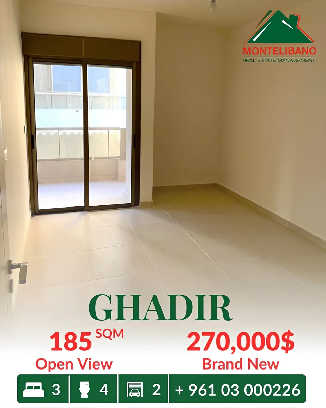 Apartment for sale in Ghadir, Lebanon