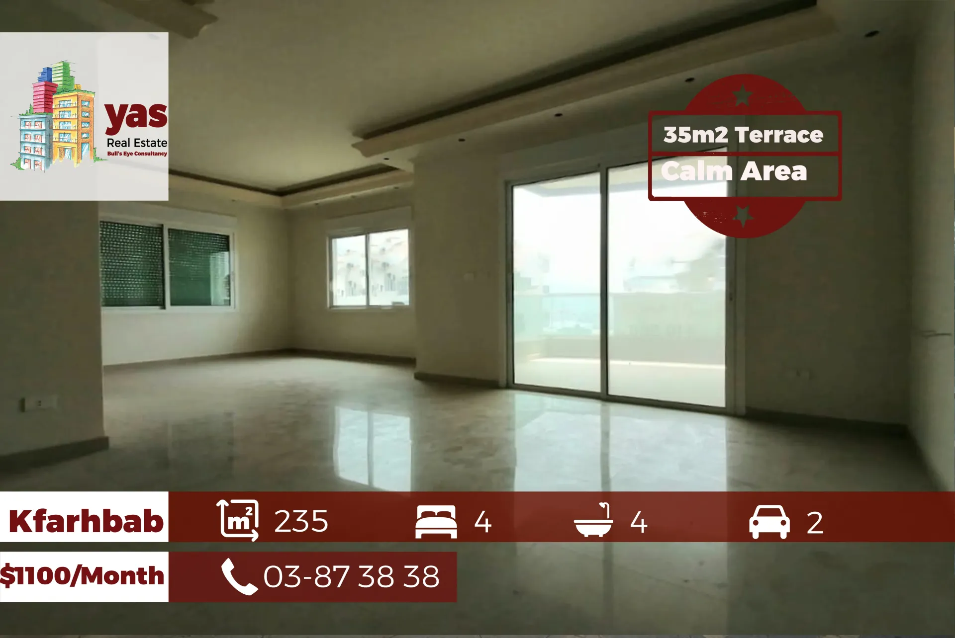 Apartment for Rent in Kfar Hbab