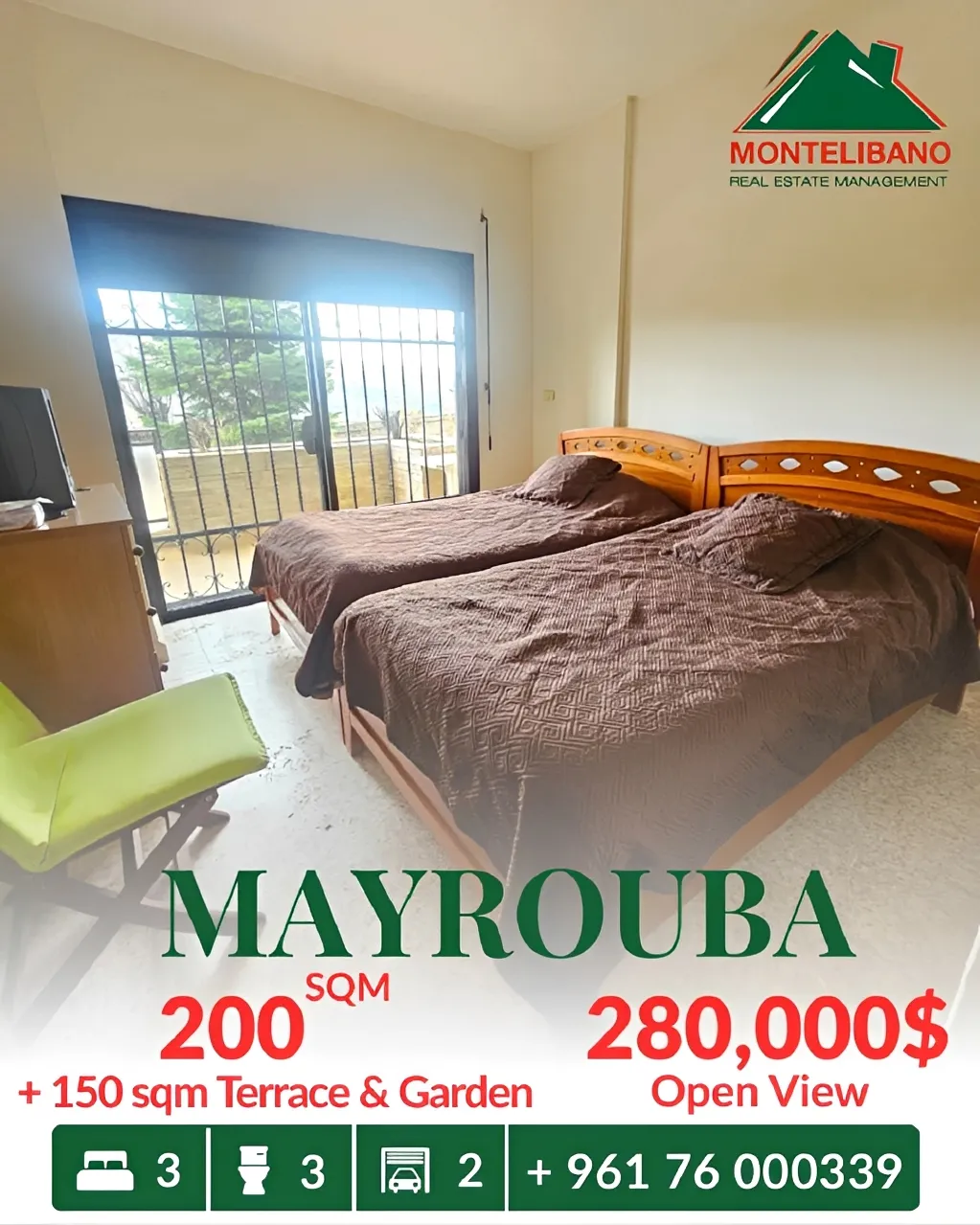 Apartment for sale in Mayrouba, Lebanon