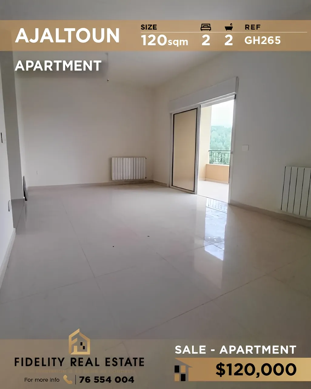 Apartment for Sale in Ajaltoun, Lebanon - 2 bed, 2 bath