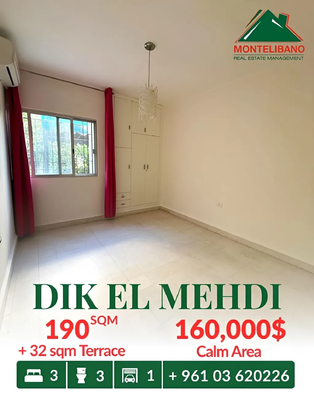 Apartment for sale in Dik El Mehdi, Lebanon