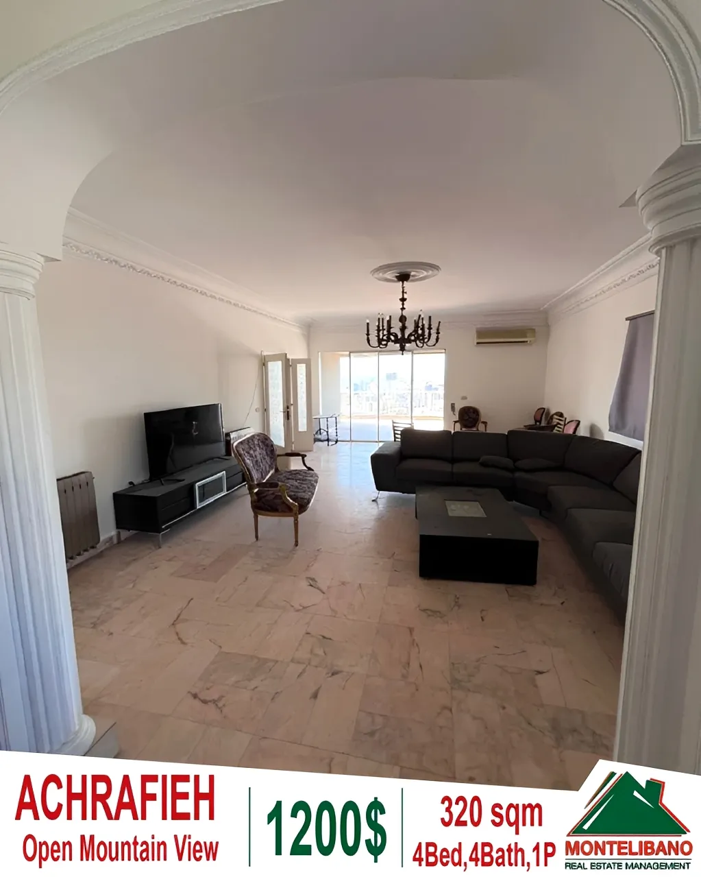 Apartment for Rent in Achrafieh, Beirut, Lebanon - 4 bed, 4 bath
