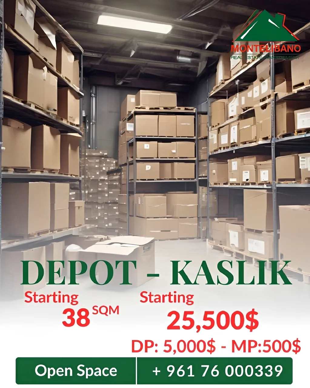 Warehouse for sale in Kaslik, Lebanon