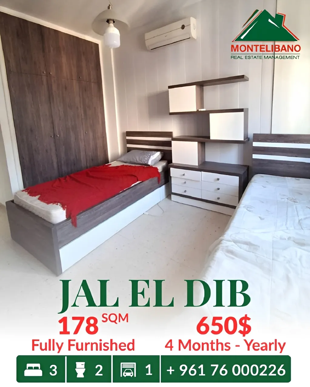 Apartment for rent in Jal El Dib, Lebanon