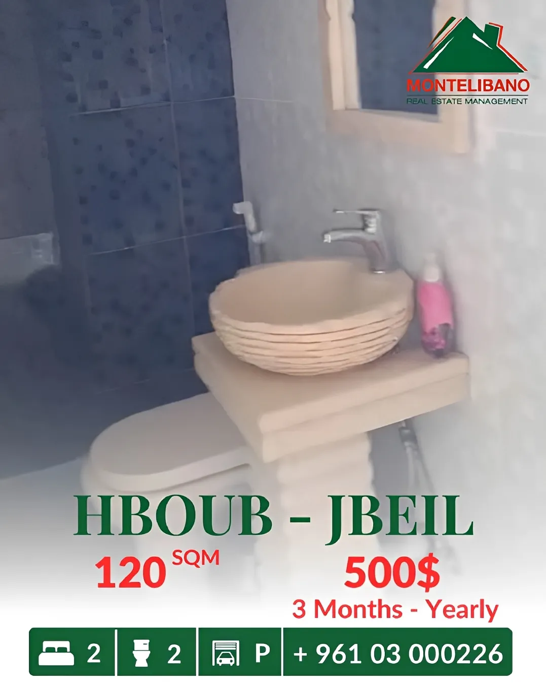 Apartment for rent in Habboub, Lebanon