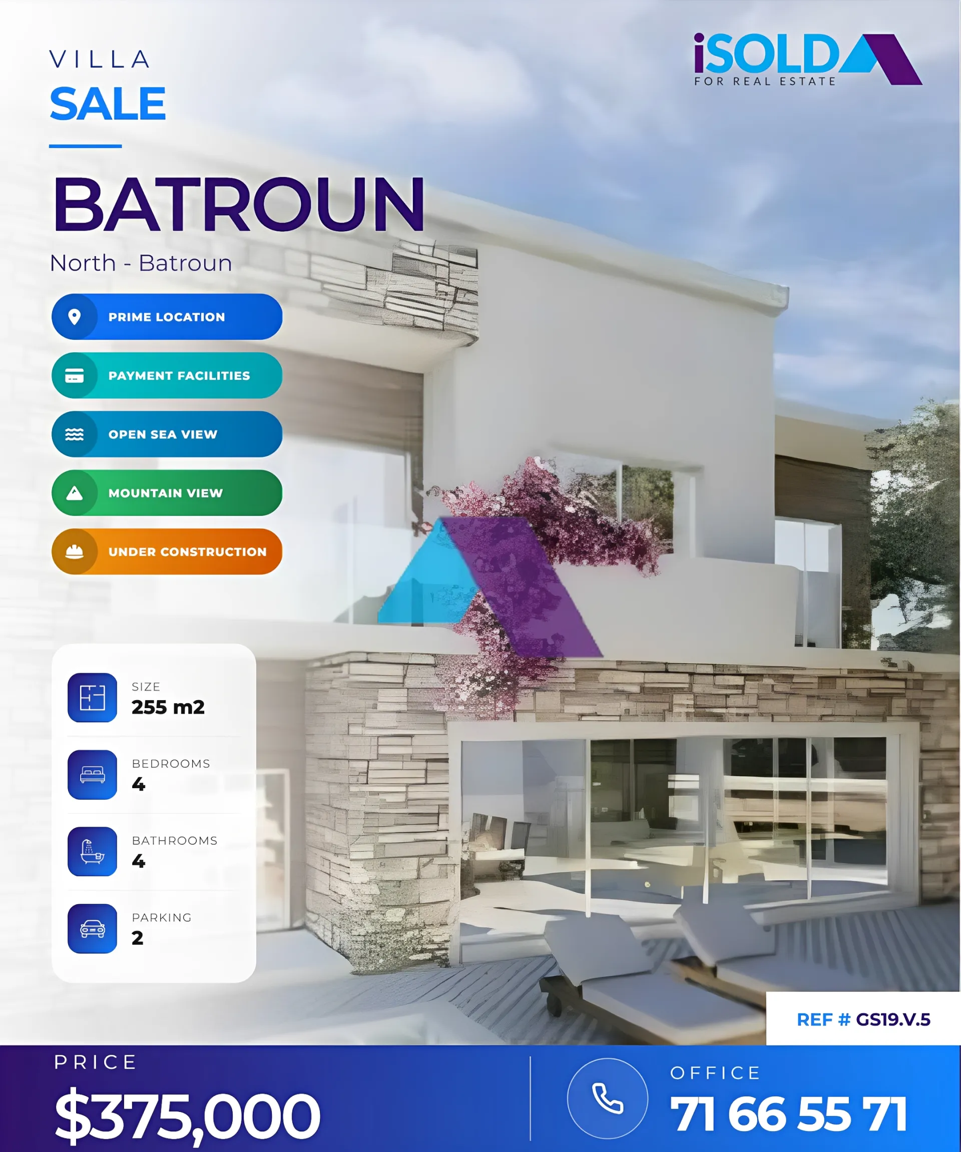 Villa for sale in Wajh El Hajar, Lebanon