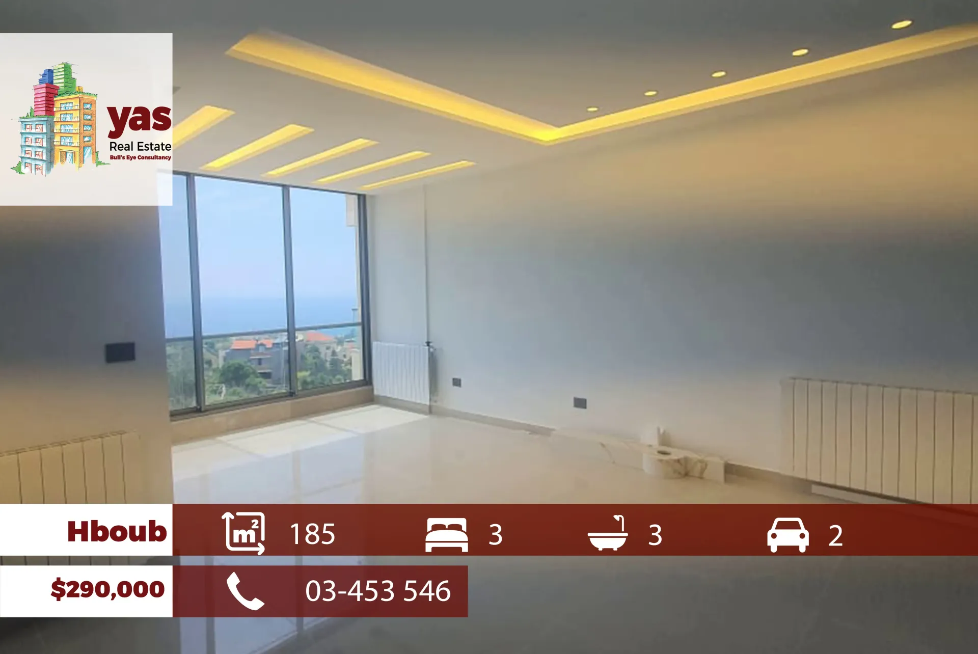 Apartment for Sale in Hboub - 3 bed, 3 bath