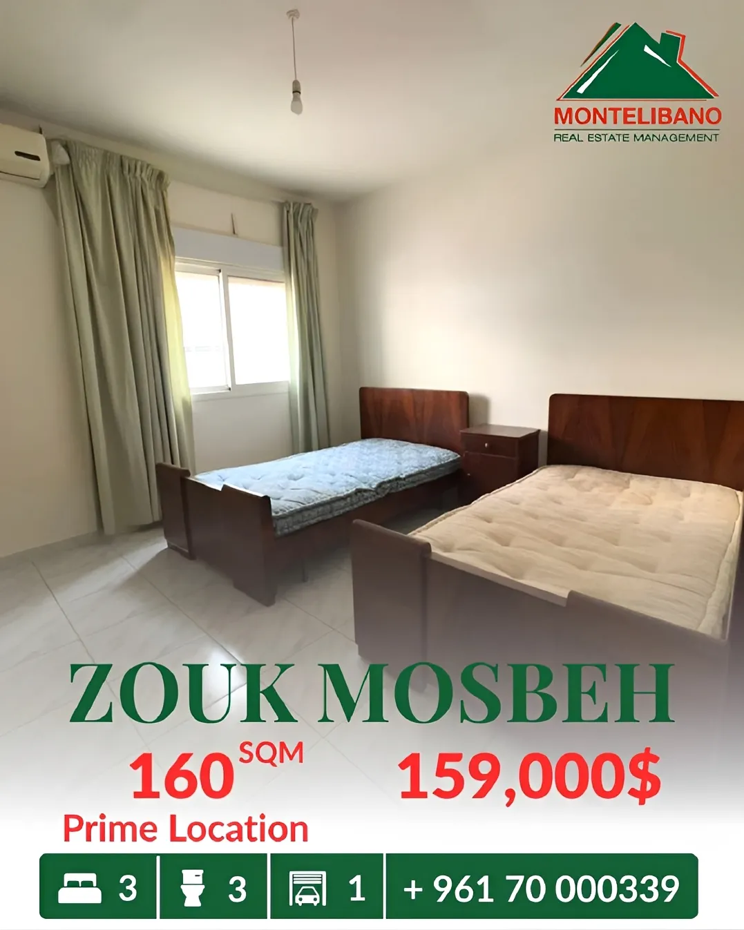 Apartment for sale in Zouk Mosbeh, Lebanon
