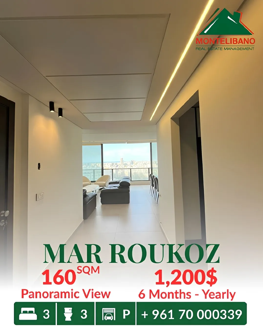 Apartment for rent in Mar Roukouz