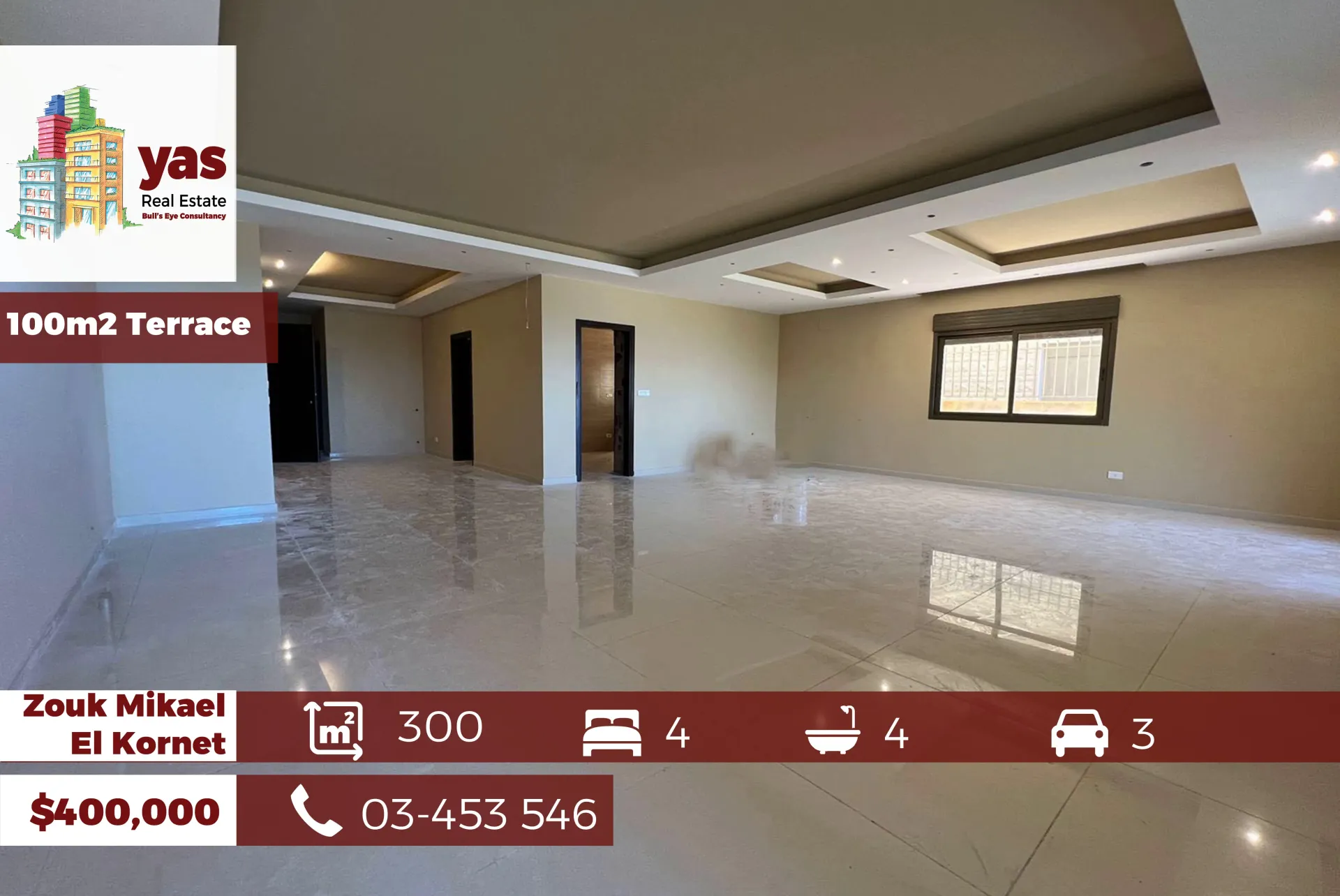 Apartment for Sale in Zouk Mikael