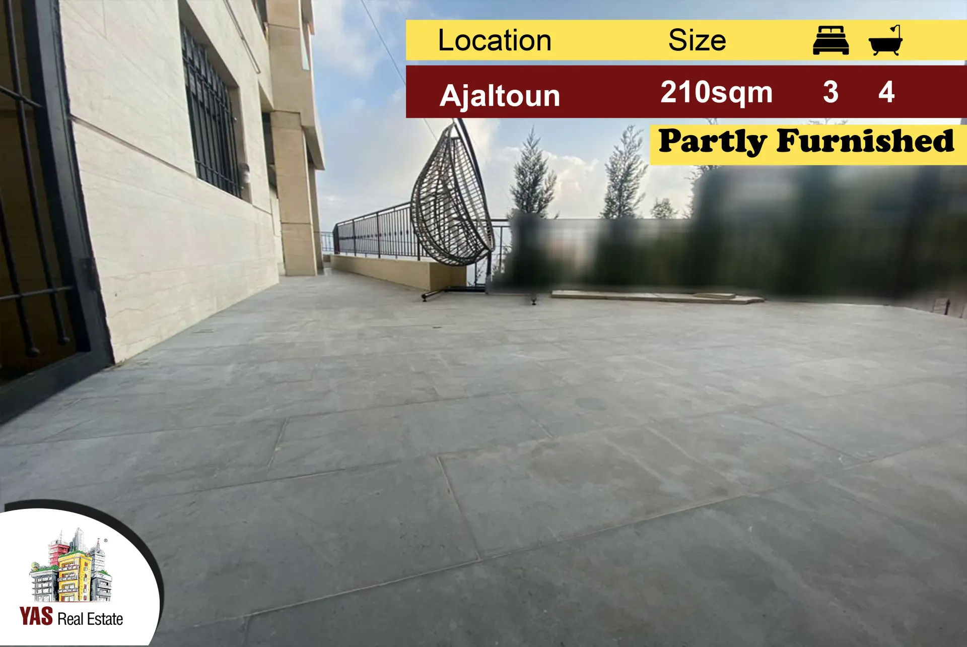 Apartment for Sale in Ajaltoun - 3 bed, 4 bath